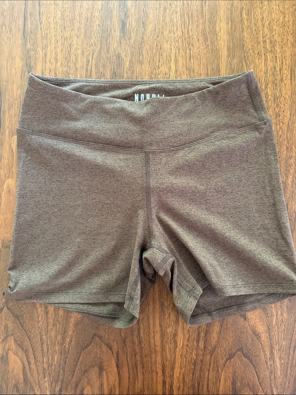 NOBULL Women's Heathered Tan- Brown Shorts